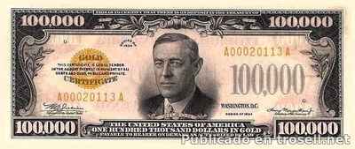 #Curiosidades ¿Sabias que existen #Billetes de 100,000 #Dolares Americanos? #USD