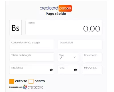 Boton de pago Credicard