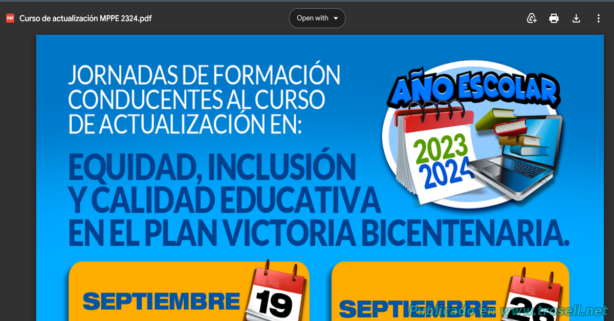 Cronograma Plan Nacional de Formación Docente CALENDARIO Y