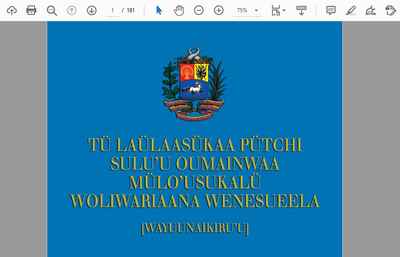 CONSTITUCIÓN DE VENEZUELA EN WAYU