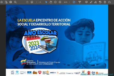 Plan Año Escolar 2023-2024 LA ESCUELA EPICENTRO DE ACCIÓN SOCIAL Y DESARROLLO TERRITORIAL