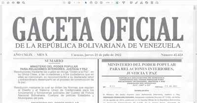 GACETA OFICIAL 42425 AGOSTO 2022