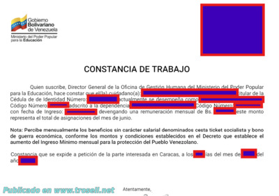 AUTOGESTIÓN MPPE CONSTANCIA DE TRABAJO MINISTERIO EDUCACION