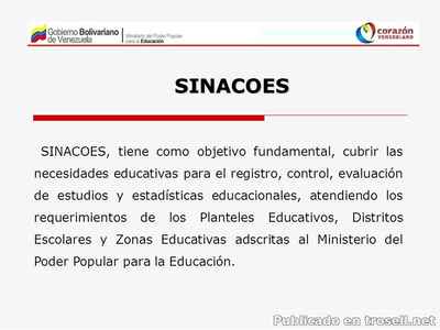 SINACOES DESCANSARA EN PAZ - Mppe crea nuevo sistema de control de estudios GESCOLAR