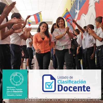 ¡ULTIMA HORA! LISTADO DE CLASIFICACIÓN DE DOCENTES