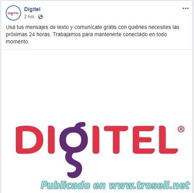 Digitel permitira SMS gratis por las proximas 24 horas