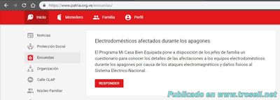 Censo electrodomésticos dañados en el apagón