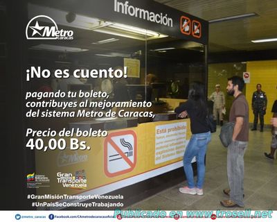 Atención Metro de Caracas anuncia aumento de tarifas