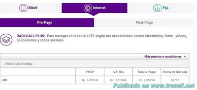 TARIFAS DIGITEL AGOSTO 2019