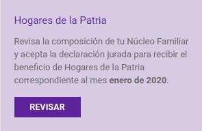 Bono Hogares de La Patria Enero 2020