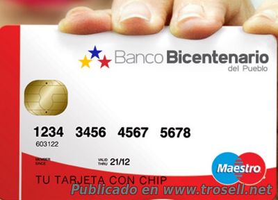 Tarjeta de debito maestro bicentenario