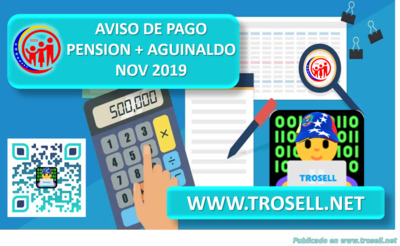 AGUINALDO PENSIÓN IVSS NOV 2019