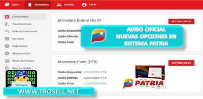 Nuevas actualizaciones en Perfil y Monedero Patria ✅