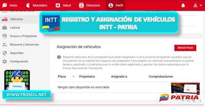 INTT abre Registro y asignación de Vehículo en sistema Patria