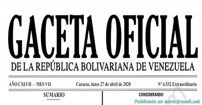 Gaceta Oficial Extraordinaria N° 6.532: Se fija el ingreso mínimo mensual (Salario + Cestaticket) en 800 mil bolívares a partir del 1° de ma