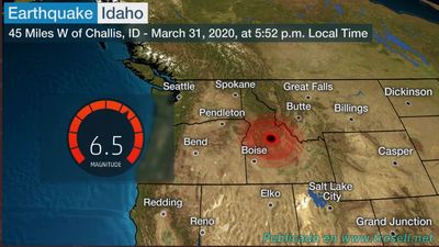 #AlertaSísmica de 6.5 en Idaho Estados Unidos