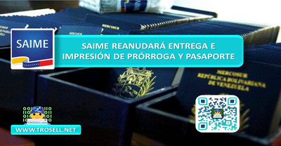 SAIME reanuda entrega de Prórroga y Pasaporte