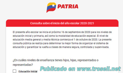 Consulta Nacional sobre el inicio del año escolar 2020-2021