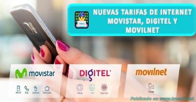 Tarifa Movistar, Digitel y Movilnet Internet 2021