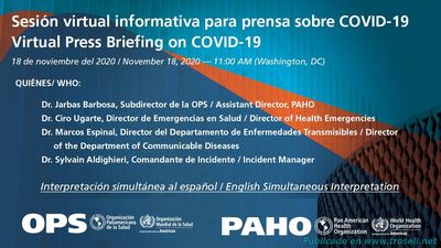 Conferencia de Prensa OPS/OMS COVID-19