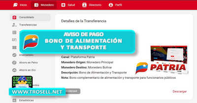 Bono de Alimentación y Transporte Noviembre✅