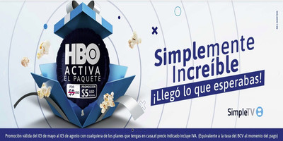 HBO llega a SimpleTV