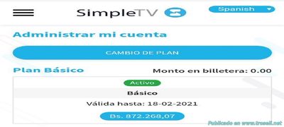 SimpleTV Cambio de Plan y equipo + Recomendaciones