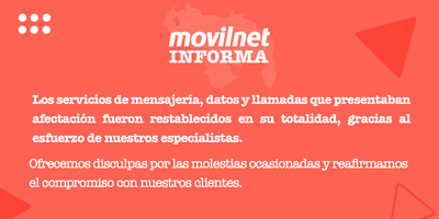 Comunicado: Falla de cobertura Movilnet