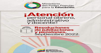 Listado personal jubilado y pensionado septiembre 2022