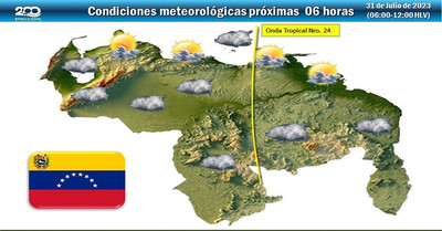 Predominan las lluvias en la mayor parte del país