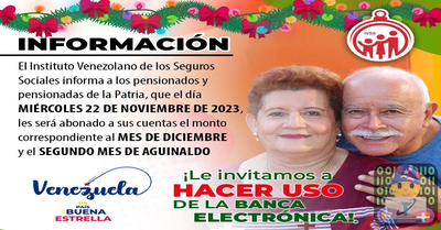 IVSS confirma pension + aguinaldo para mañana