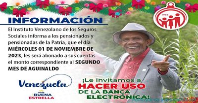 AVISO OFICIAL IVSS: AGUINALDO PENSIONADOS