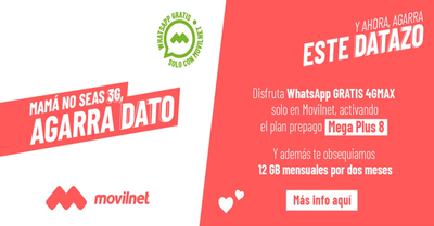 MOVILNET: Chip 4G + Whatsapp Gratis