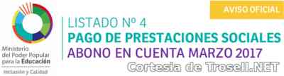 #Enterate Ya! 4TO LISTADO SINCERADO #OFICIAL DE PRESTACIONES SOCIALES MPPE