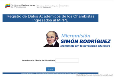 #AvisoOFICIAL Registro de Datos Académicos de los Chambista Ingresados al MPPE