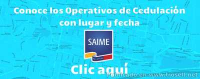 OPERATIVO DE CEDULACIÓN SAIME 2018