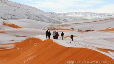 #Desierto del #Sahara amence cubierto totalmente de #Nieve #10Ene #Clima