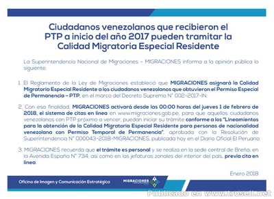 ATENCIÓN VENEZOLANOS CON PTP A PUNTO DE VENCER.