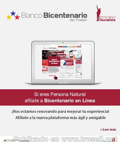 Banco Bicentenario actualiza su plataforma web