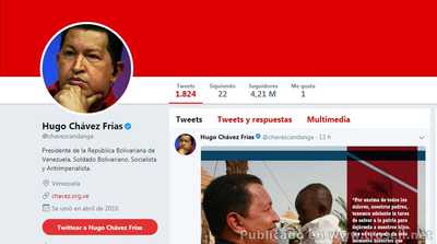 CONTROVERSIAL Reactivaron la Cuenta de Chavez en Twitter