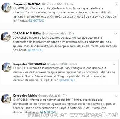 Se agudiza crisis energética, razonamiento eléctrico se extiende a 6 estados de Venezuela