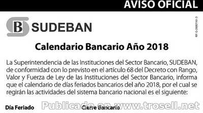 Lunes19 de Marzo es Feriado Bancario