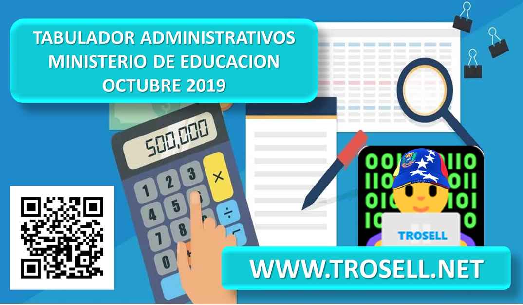 TABULADOR ADMINISTRATIVOS MINISTERIO EDUCACION 2019