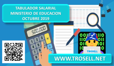 TABULADOR SUELDO MINISTERIO EDUCACION