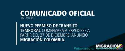 PERMISO TEMPORAL DE TRANSITO COLOMBIA