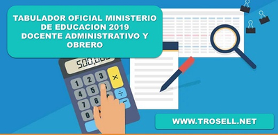 TABULADOR DE PRIMAS DEL MINISTERIO DE EDUCACION 2019