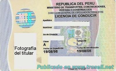 ¿Como obtener Licencia de Conducir en Perú?